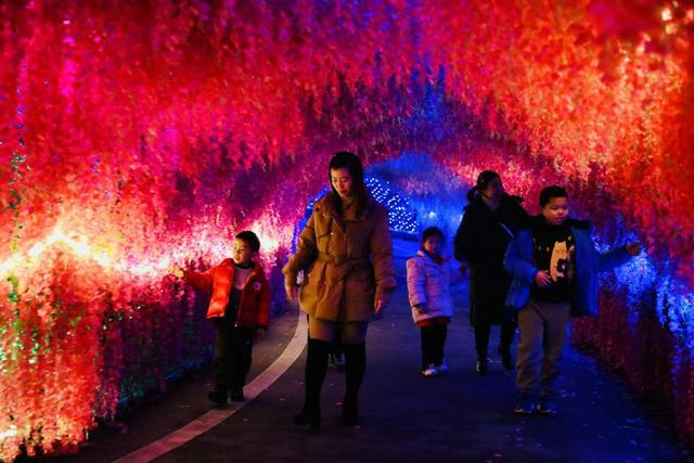 春节去看山间“灯海”重庆红酒小镇点亮五彩新年夜(图1)